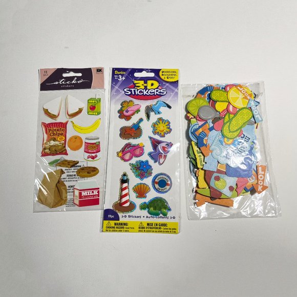 Assorted sticker pack with summer ephemera - Picture 1 of 1